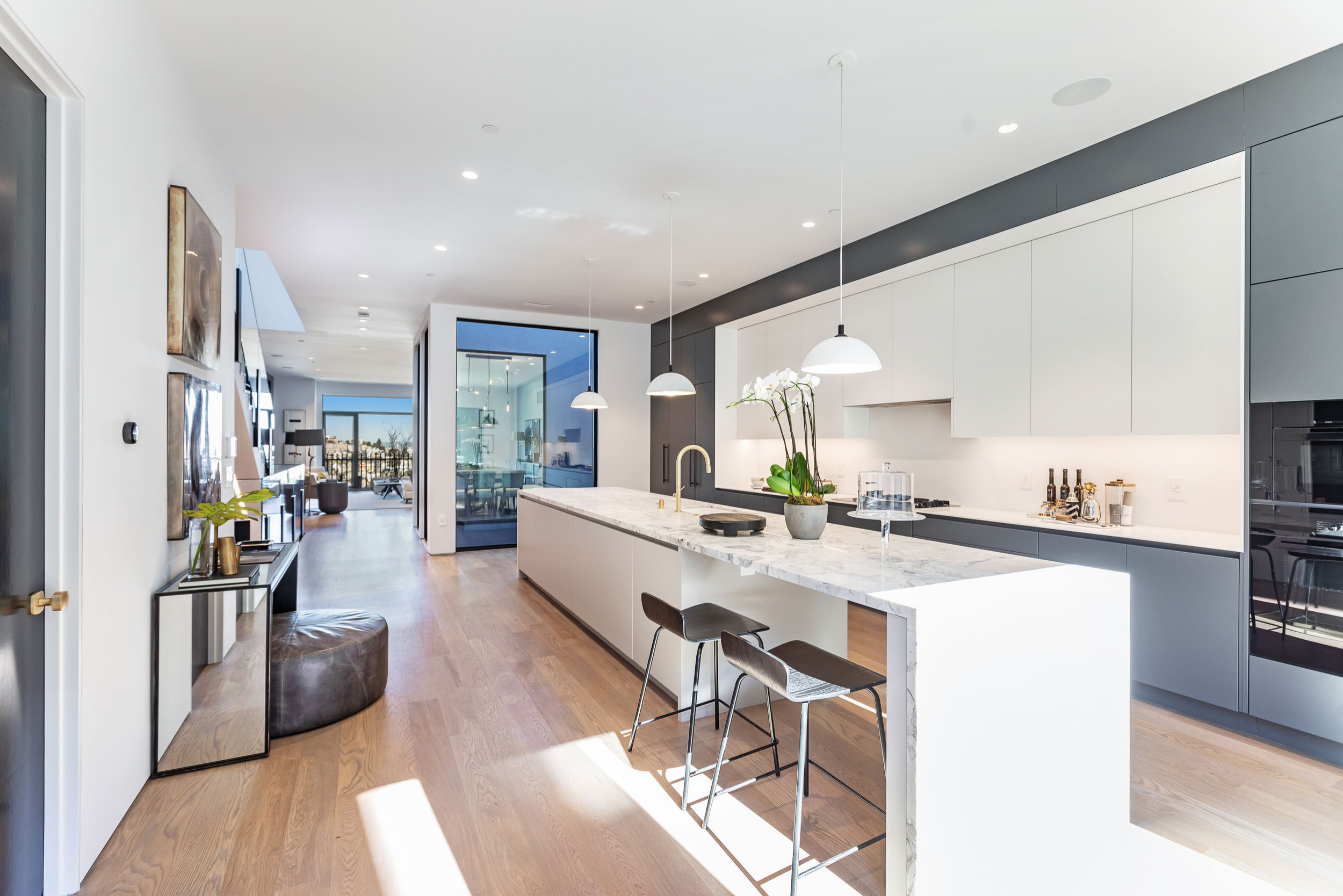 Galley with Island Bench Kitchen Layout Sydney